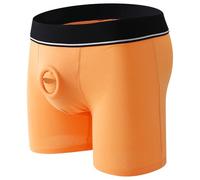 New Men's Exotic Apparel - Cut-Out Lingerie Underwear for Confident Stylish Men in Modern Wardrobe (Orange, XL)