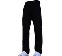New Mens Jeans Basic Plain Heavy Duty Farmers Mechanics Denim Regular Straight FIT Black 34W X 28L