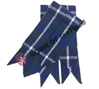 New Mens Kilt Flashes Blue DouglasTartan/Scottish Kilt Hose Sock Flashes Tartans