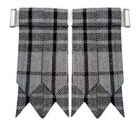 New Mens Kilt Flashes Grey Watch Tartan/Scottish Kilt Hose Sock Flashes Tartans
