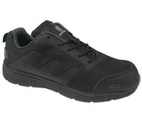 New Mens Leather Lightweight Composite Toe Cap Safety Shoes Trainers Womens Work Ladies Boots (13 UK) Black