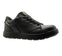 New Mens Lightweight Safety Steel Toe Cap Work Hiking Boots Skate Ladies Trainers Shoes (3 UK) Black