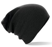 New Mens Oversized Slouch Stretch Beanie Hat- 4 Colours (Black)