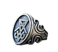 New Men's Rings Lucifer Satan Signet Ring For Teens Fashion Gothic Jewelry For Gift