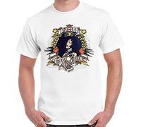 New Men's Rory Gallagher Tattoo Pop Crew Neck T-Shirt White (Medium)