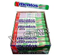 NEW MENTOS ROLLS CHEWY DRAGEES SWEETS CANDY ASSORTED FLAVOURS FULL BOX (Mentos Spearmint Roll 40 x 38g)