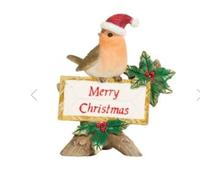 New Merry Christmas Robin Ornament-(RED& GREEN)-Featuring A Cheerful Robin With Classic Holiday Detailing- Adds Warmth And Charm To Your Holiday Setup-DIMENSIONS - H6cm X W10cm X D6cm-D01.
