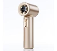 New Metal Aluminum Alloy Handheld Small Fan Usb Mini Portable High-speed Violent Cooling Small Fan(Golden -3000)