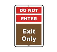 New Metal Aluminum Sign Do Not Enter Exit Only Activity Campgrounds Tin Sign 8X12 Inch