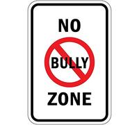 New Metal Aluminum Sign No Bully Zone Tin Sign 8X12 Inch