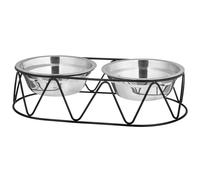 New Metal Double Diner Pet Bowls With Non Slip Eco-friendly Metal Stand MB-21