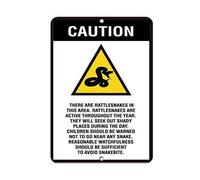 New metal sign aluminum sign rattlesnakes area! Take care be sufficient avoid snakebite sign for outdoor & indoor 8×12 INCH