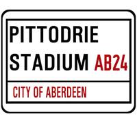 New Metal Street Sign Aberdeen Fc Street Sign Pittodrie Stadium 8X12 Inches