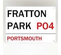 New Metal Street Sign Portsmouth Fc Metal Street Sign Fratton Park Football Memorabilia Man Cave Gift 8X12 Inches