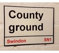 New Metal Street Sign Swindon Town Fc County Ground Metal Street Sign 8X12 Inches