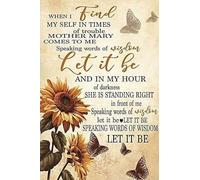 New Metal Tin Sign 8"x12" Gifts for Let It Be Lyrics Poster, Vintage The Beatles Song Music Poster,Let It Be Music Aluminum Tin Sign Garden Yard Signs Christmas Decor Home Farm Garage Art Wall Sign