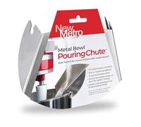 New Metro Design Universal Pouring Chute for Use with Stand Mixers with Metal Bowls, Stainless Steel