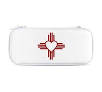 New Mexico Bigfoot State Flag Compatible with Switch Carrying Case Waterproof Protective Travel Bag with 15 Game Card Slots