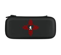 New Mexico Bigfoot State Flag Compatible with Switch Carrying Case Waterproof Protective Travel Bag with 15 Game Card Slots