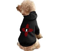 New Mexico Bigfoot State Flag Dog Hoodie for Dogs & Cats Breathable Long Sleeve Pet Sweatshirt Warm Dog Outfit