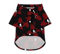 New Mexico Bigfoot State Flag Dog Shirt for Dogs & Cats Breathable Short Sleeve Pet T-Shirt Lightweight Dog Summer Tops M