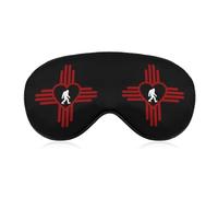 New Mexico Bigfoot State Flag Lightweight Sleep Masks Funny Blocking Eye Mask for Sleeping with Adjustable Strap