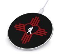 New Mexico Bigfoot State Flag Wireless Charger 10W Fast Cell Phone Charging Compact Plastic Charging Pad