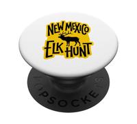 New Mexico Elk Hunt Bull Silhouette PopSockets Adhesive PopGrip