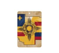 New Mexico Flag Map01 Printing 10 Pieces Air Freshener Cards,Car Scented Hanging Air Freshener Fragrant Sheets For Car Use