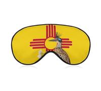 New Mexico Flag Roadrunner and Yucca Sleep Mask Eye Cover for Sleeping Men Women Light Blocking Travel Blindfold