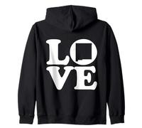 New Mexico Map Love Graphic Zip Hoodie