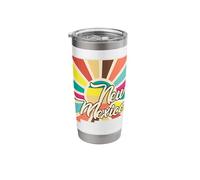 New Mexico Pride Southwest Style Colorful Sunburst Art Stainless Steel Insulated Tumbler