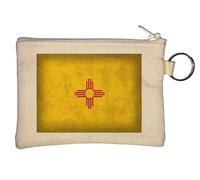 New Mexico State Flag Key Chain Coin Purse Beige