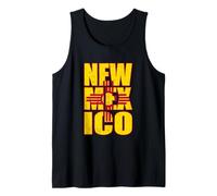 New Mexico State Flag Zia Sun Symbol Inside Bold Typography Tank Top