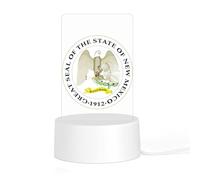 New Mexico State Logo Cute LED Night Light Acrylic Lamp with Plastic Base for Bedroom Living Room Home Gifts