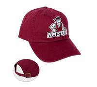 New Mexico State University Baseball Hat Aggies NMSU Brimmed Embroirderd Hats Men Cap Adjustable Cloth Strap Adult (Style A) Red, One size