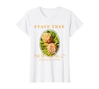 New Mexico Territory Tree Two-Needle Pinyon Pine Value Graphic T-Shirt, Women, White, S