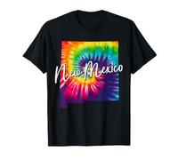 New Mexico Tie Dye State Map Pride Hippie Vintage T-Shirt