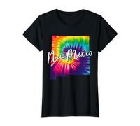 New Mexico Tie Dye State Map Pride Hippie Vintage Value Graphic T-Shirt, Women, Black, S