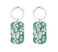 New Mexico Yucca State Flower Custom Keychains for Men Women Funny Key Chain Accessory Backpack Purse Bag Charms Gifts