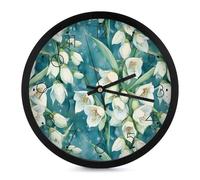 New Mexico Yucca State Flower Modern Wall Clock 10 Inch Non Ticking Silent Quartz Round Clocks for Home Office Decor