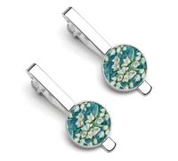 New Mexico Yucca State Flower Tie Clips for Men Classic Necktie Tie Bar 2 Pack Clasp Clips Gifts for Anniversary Business