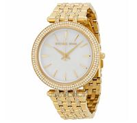 NEW MICHAEL KORS DARCI GOLD TONE STAINLESS STEEL GLITZ MIDSIZE MOP WATCH MK3219