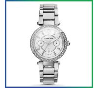 New MICHAEL KORS Mini Parker MK5615 Silver Steel Strap Dial Womens Watch 33mm
