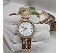 NEW MICHAEL KORS MK3220 WOMEN'S WATCH ROSE GOLD STRAP ROSE GOLD DIAL SILVER CASE