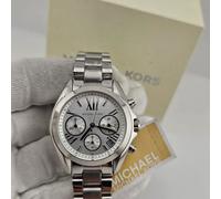 NEW MICHAEL KORS MK6174 WOMEN'S WATCH SILVER STRAP SILVER DIAL SILVER CASE