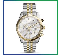 Michael Kors Watches Men's Two Tone Lexington Chronograph Watch Silver