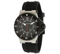 NEW MICHAEL KORS OVERSIZE,BLACK SILICONE BAND,10 ATM,TACHYMETER WATCH-MK7060