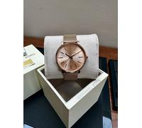 New Michael Kors Pyper Rose Gold Tone Ladies 38mm Mesh Bracelet Watch Mk4340