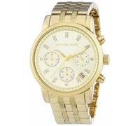 NEW MICHAEL KORS RITZ GOLD TONE+CRYSTAL CHRONOGRAPH DIAL+DATE WATCH MK5676+BOX